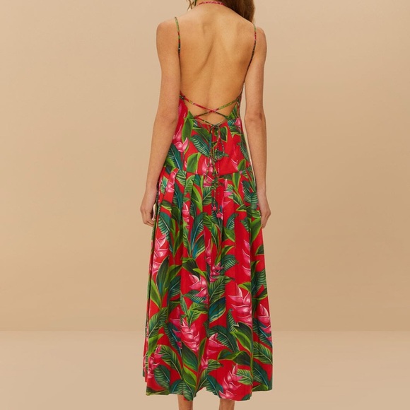 FARM Rio • Red Dream Garden Lenzing™ Ecovero™ Euroflax™ Maxi Dress - Picture 2 of 3